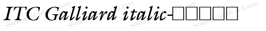 ITC Galliard italic字体转换